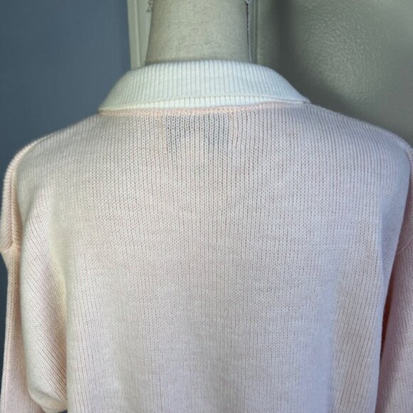 70s/80s Vintage Winona Knits Sweater Bunny Flowers Ribbed Women's Size‎ Large - Picture 9 of 12